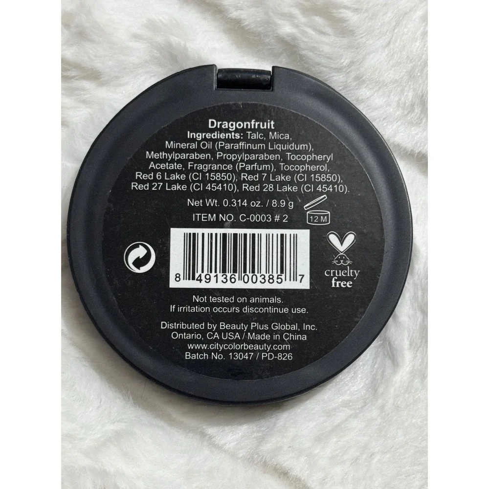 City Color Be Matte Blush Dragonfruit Pink Pressed Powder C-0003 #2 8.9g